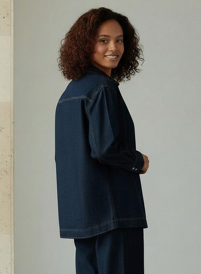 لي كوبر جاكيت دنيم لي كوبر بقصة عادية وجيب - Image 4